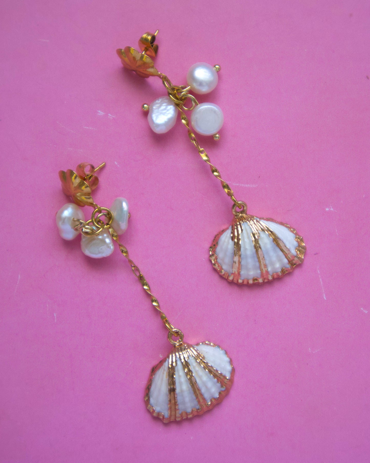 Gold Shell Earrings