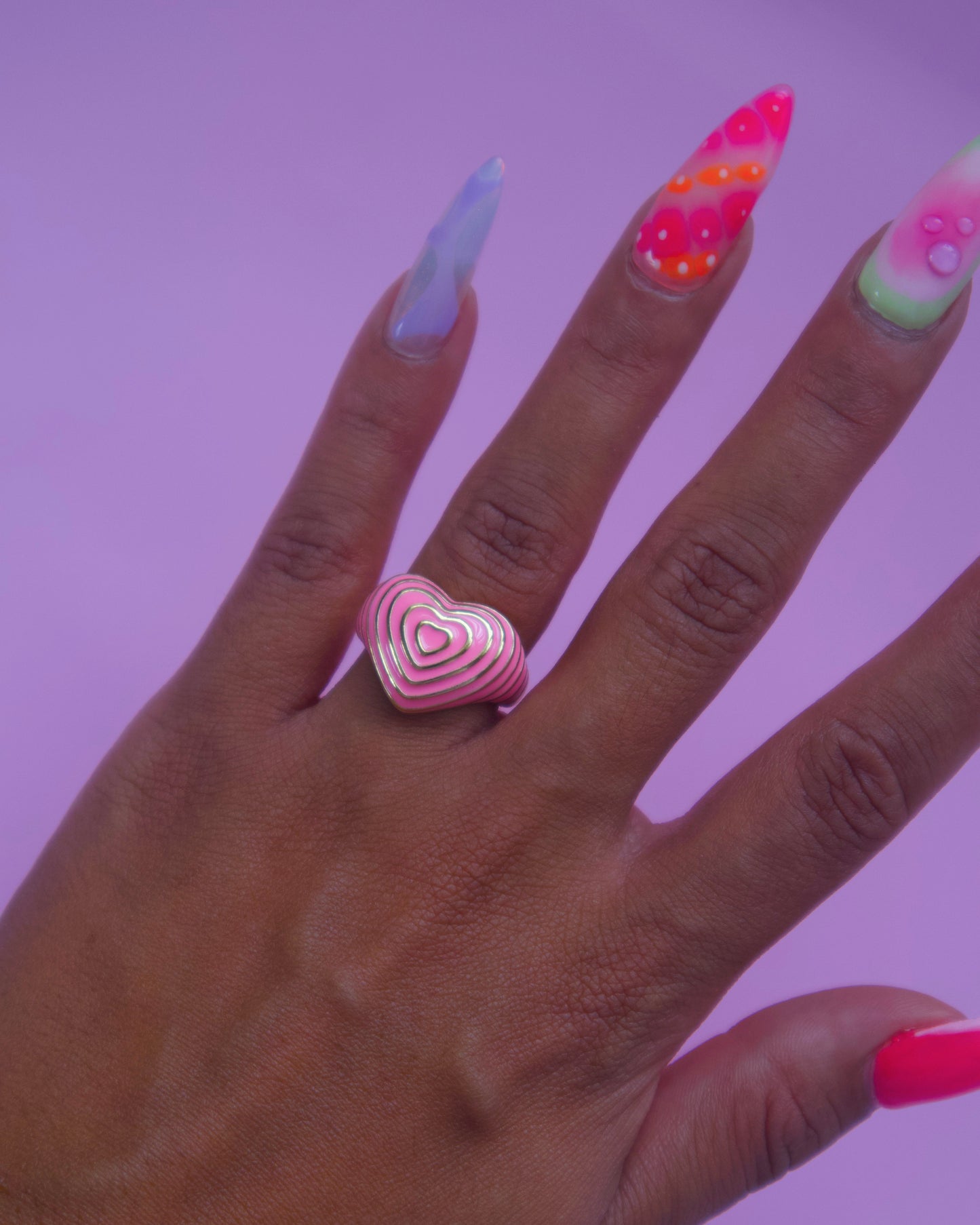 Colorfull Heart Ring