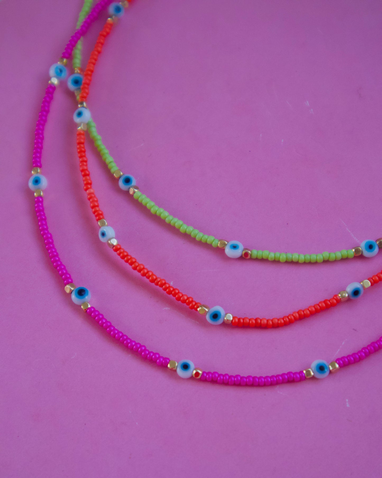 Ojo turco color necklace