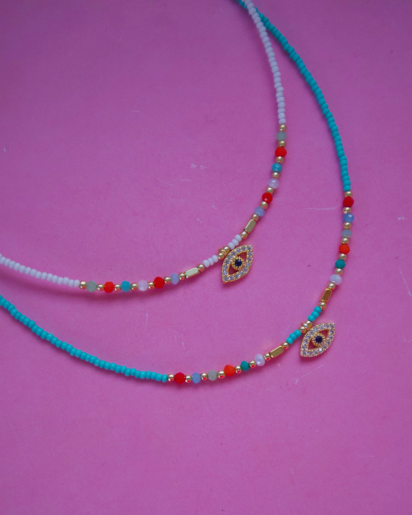 Turco Gold eye necklace