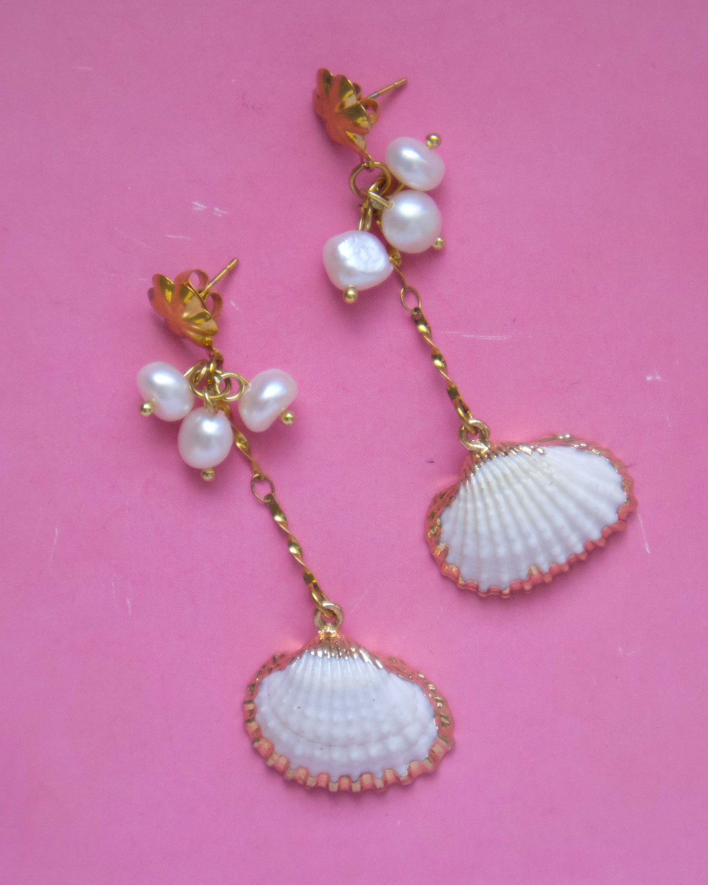 Gold Shell Earrings