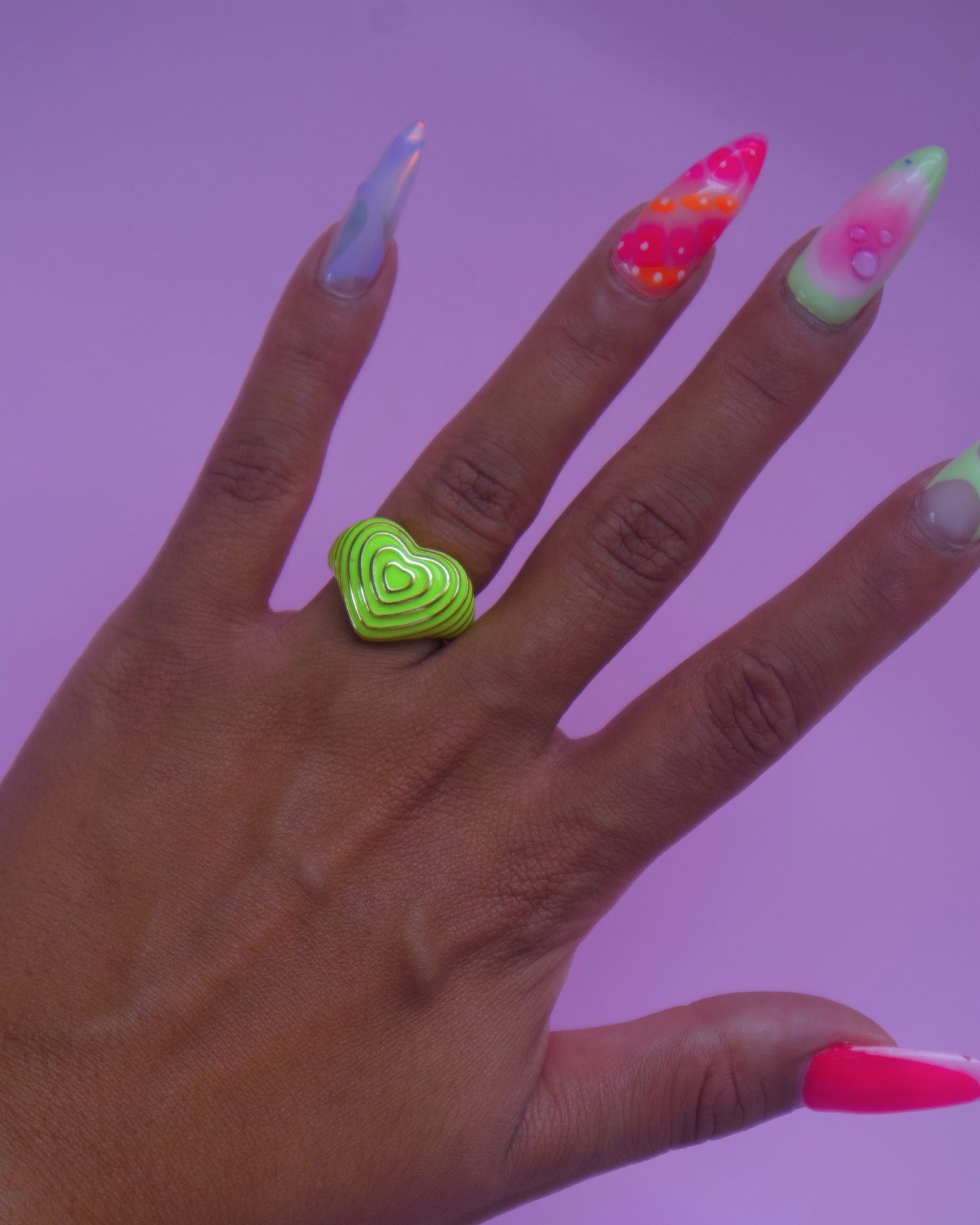 Colorfull Heart Ring