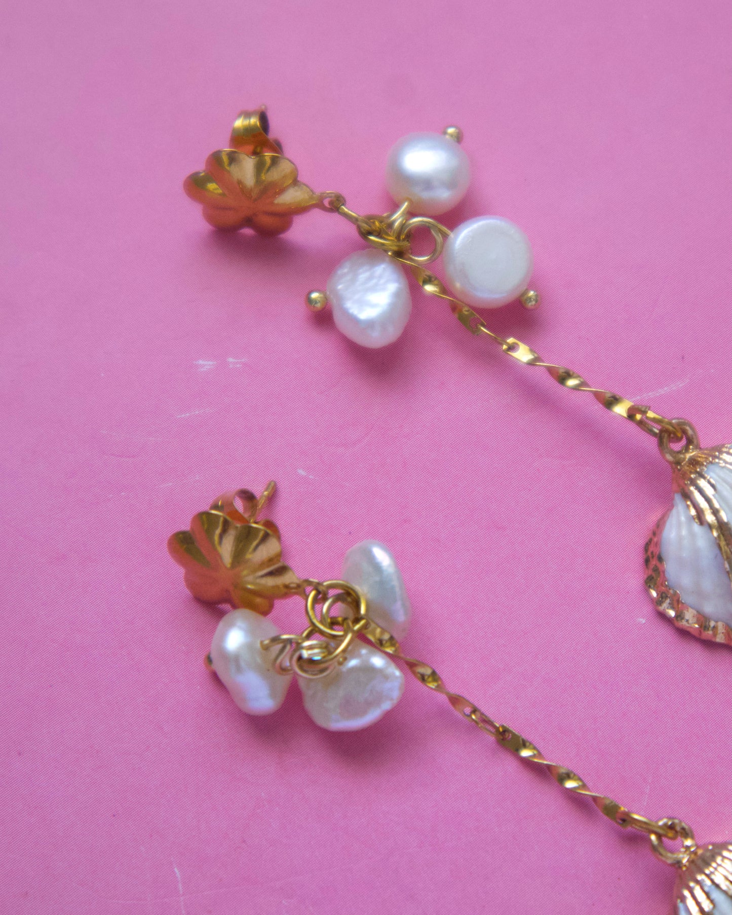 Gold Shell Earrings