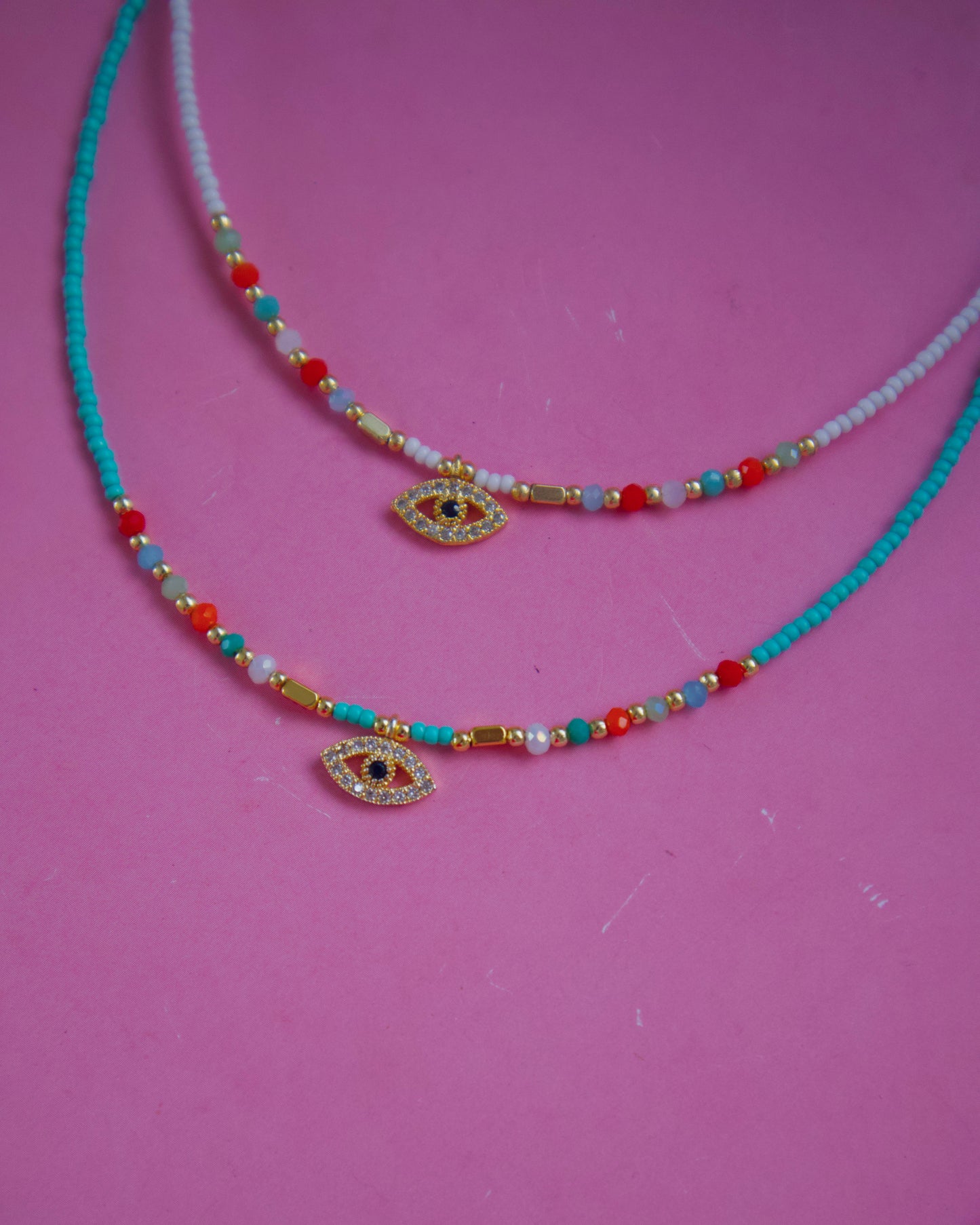 Turco Gold eye necklace