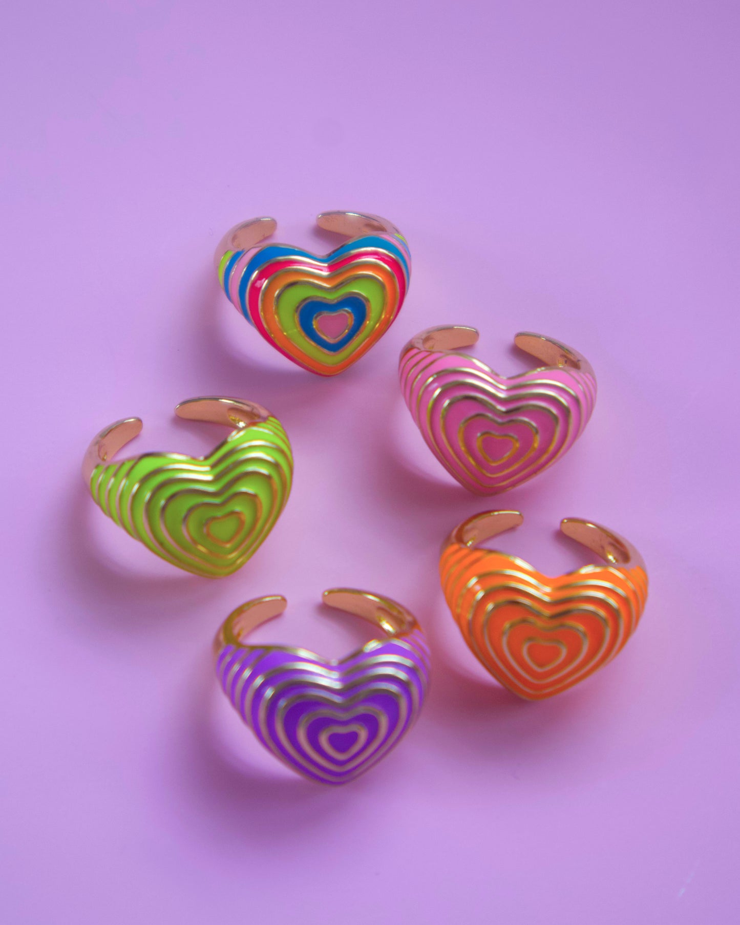 Colorfull Heart Ring