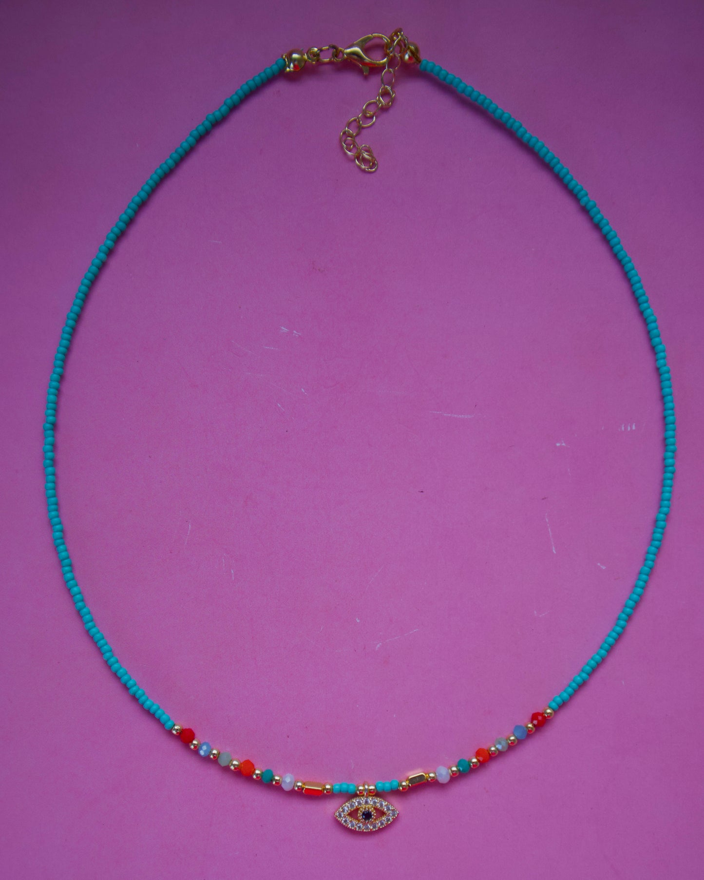 Turco Gold eye necklace