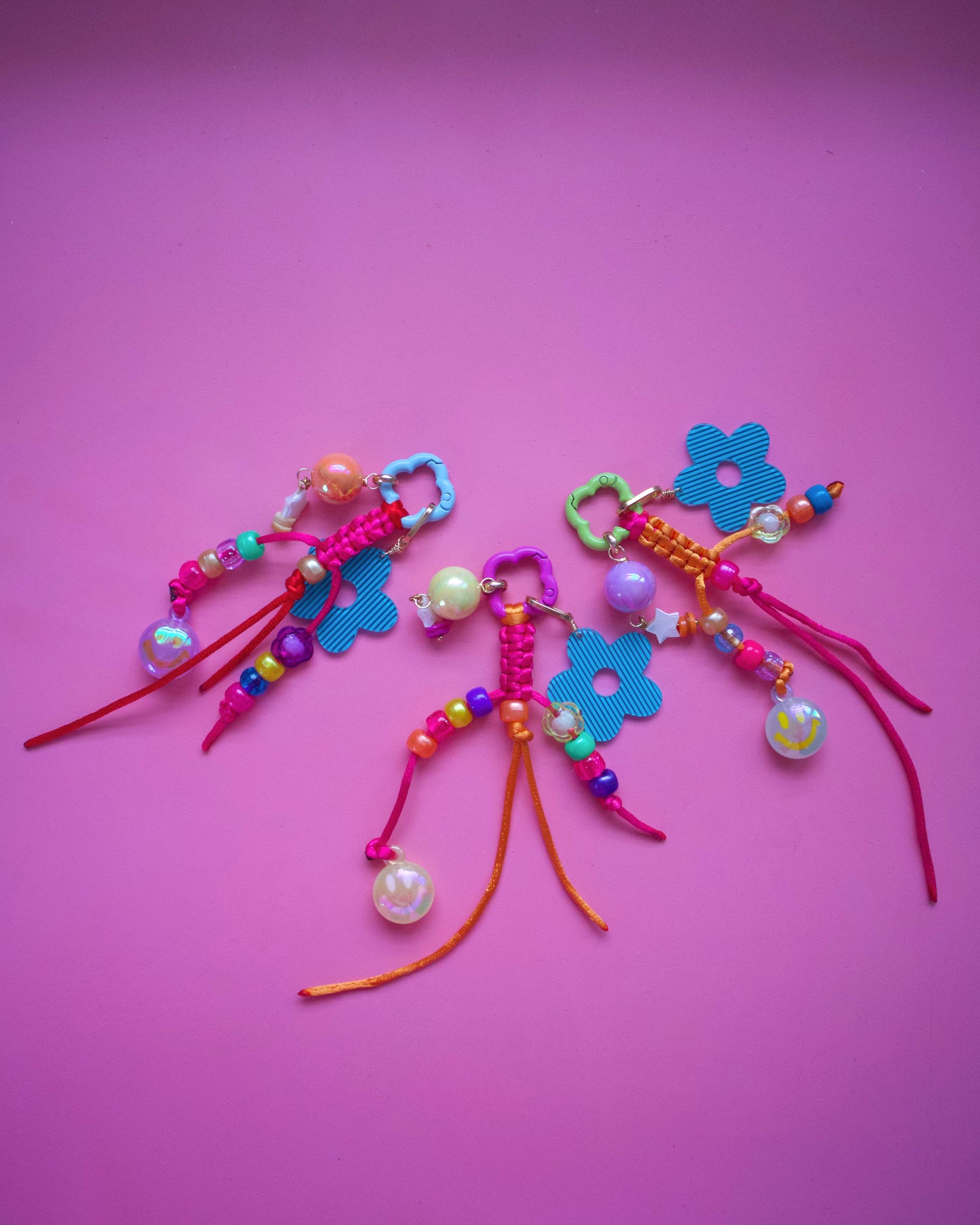 Blue Flower Bag Charm