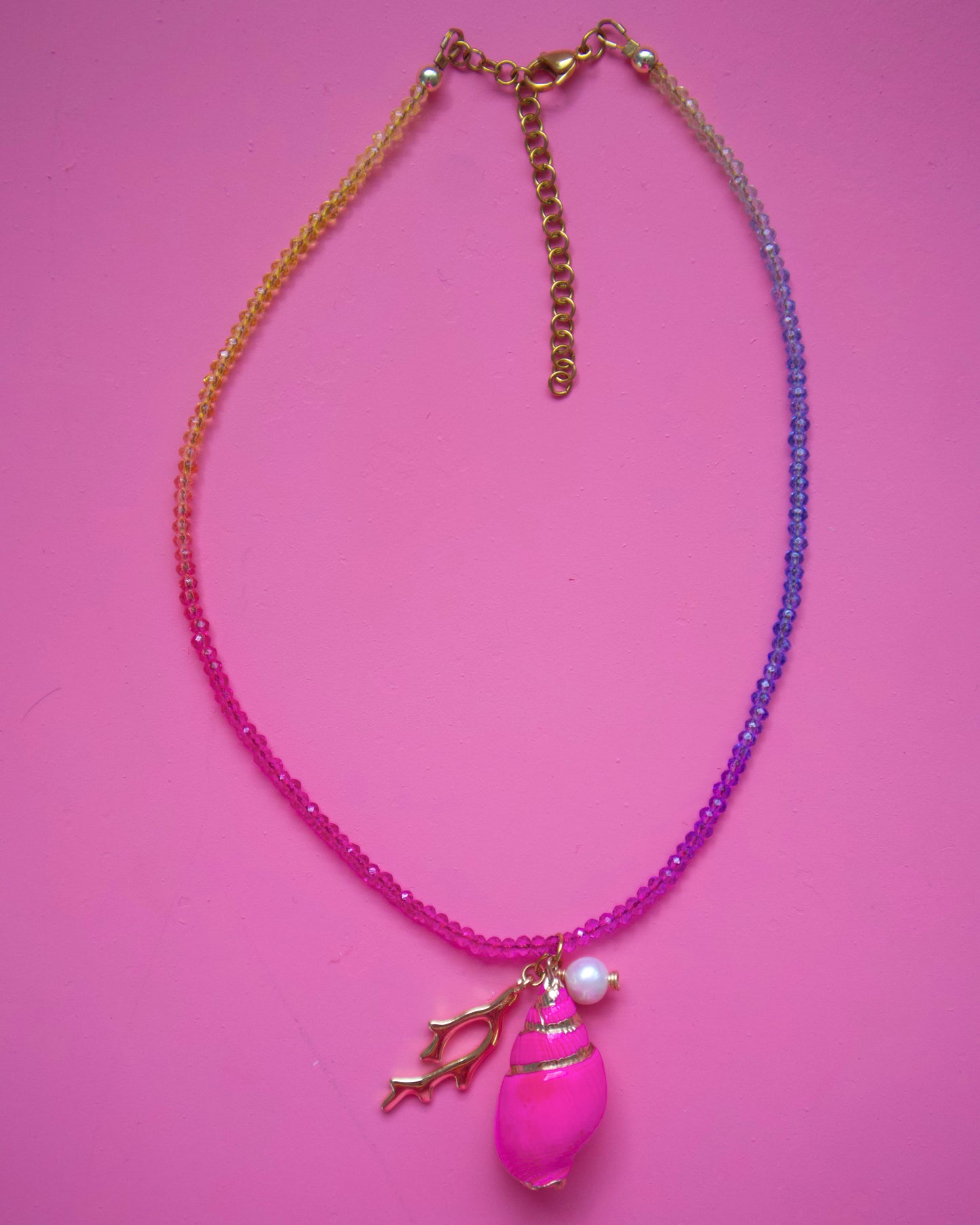 Coral color Necklace