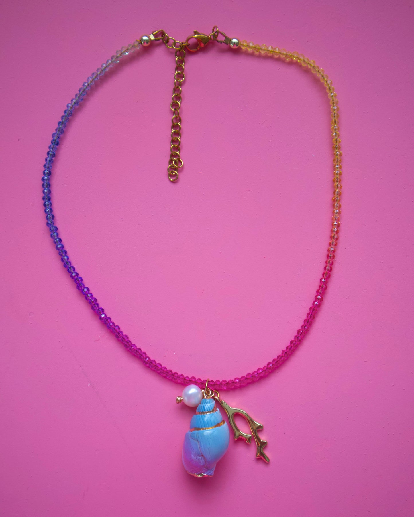 Coral color Necklace