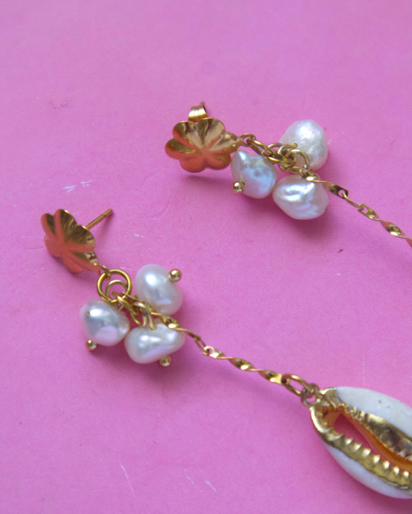 Gold Shell Earrings