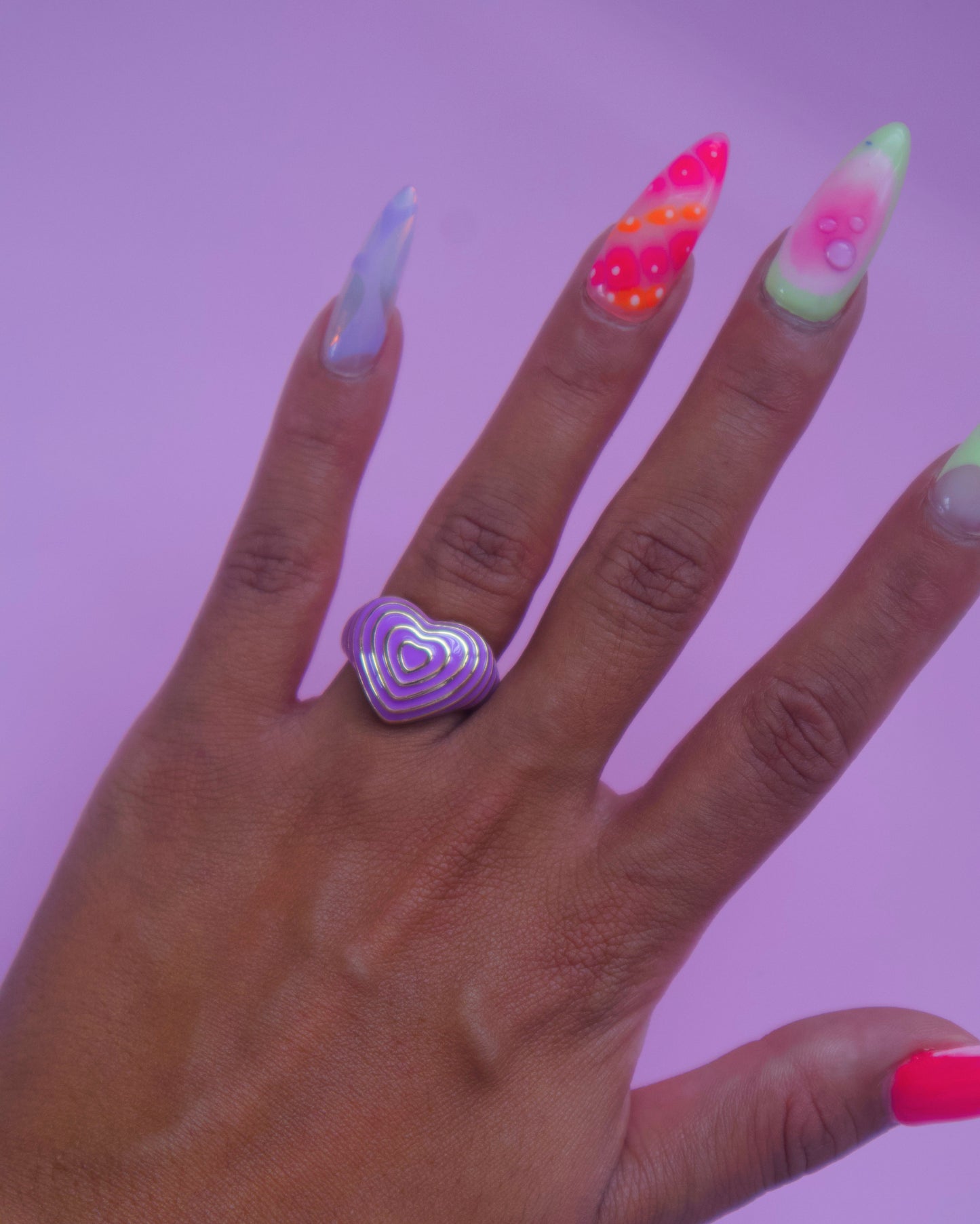 Colorfull Heart Ring