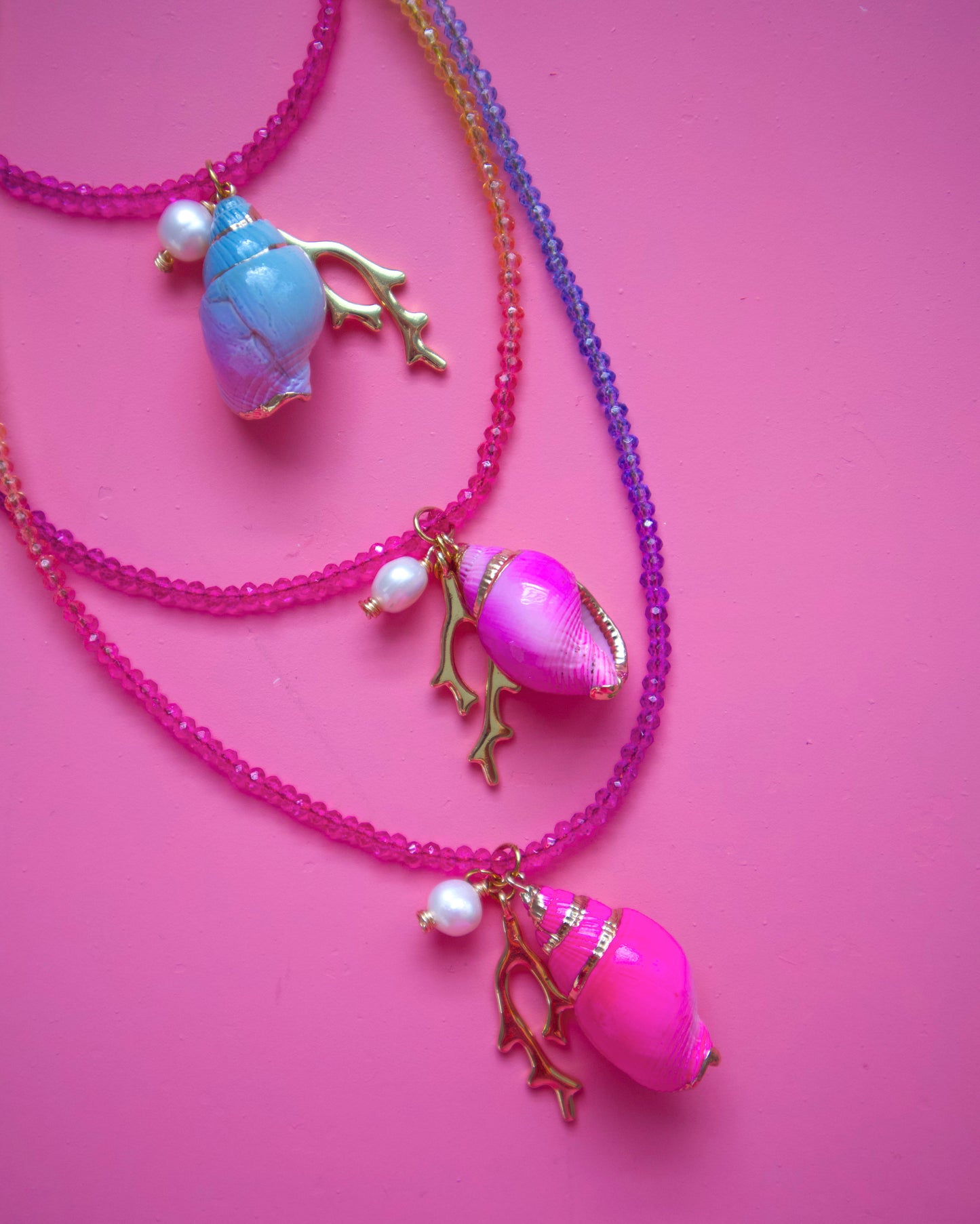 Coral color Necklace