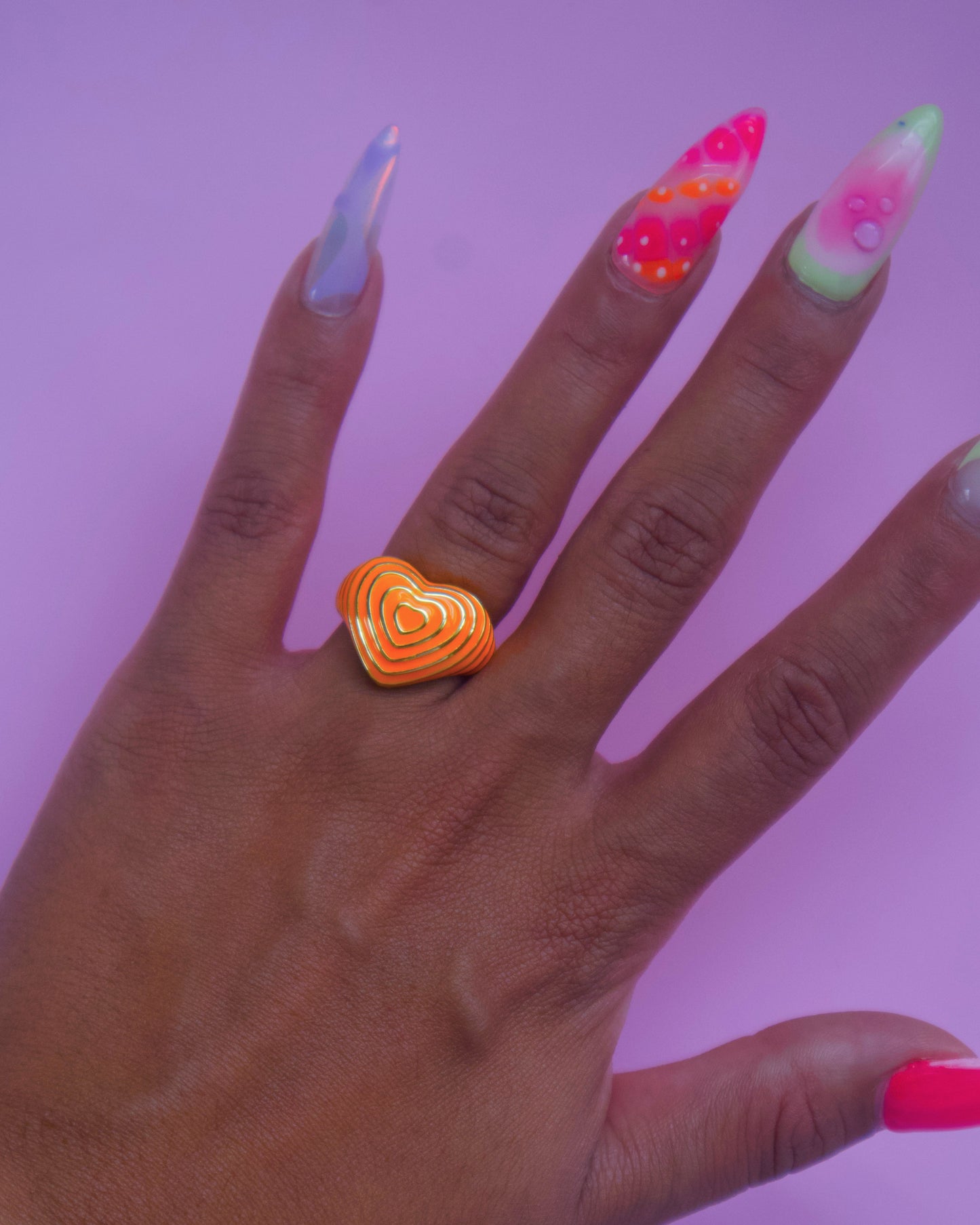Colorfull Heart Ring
