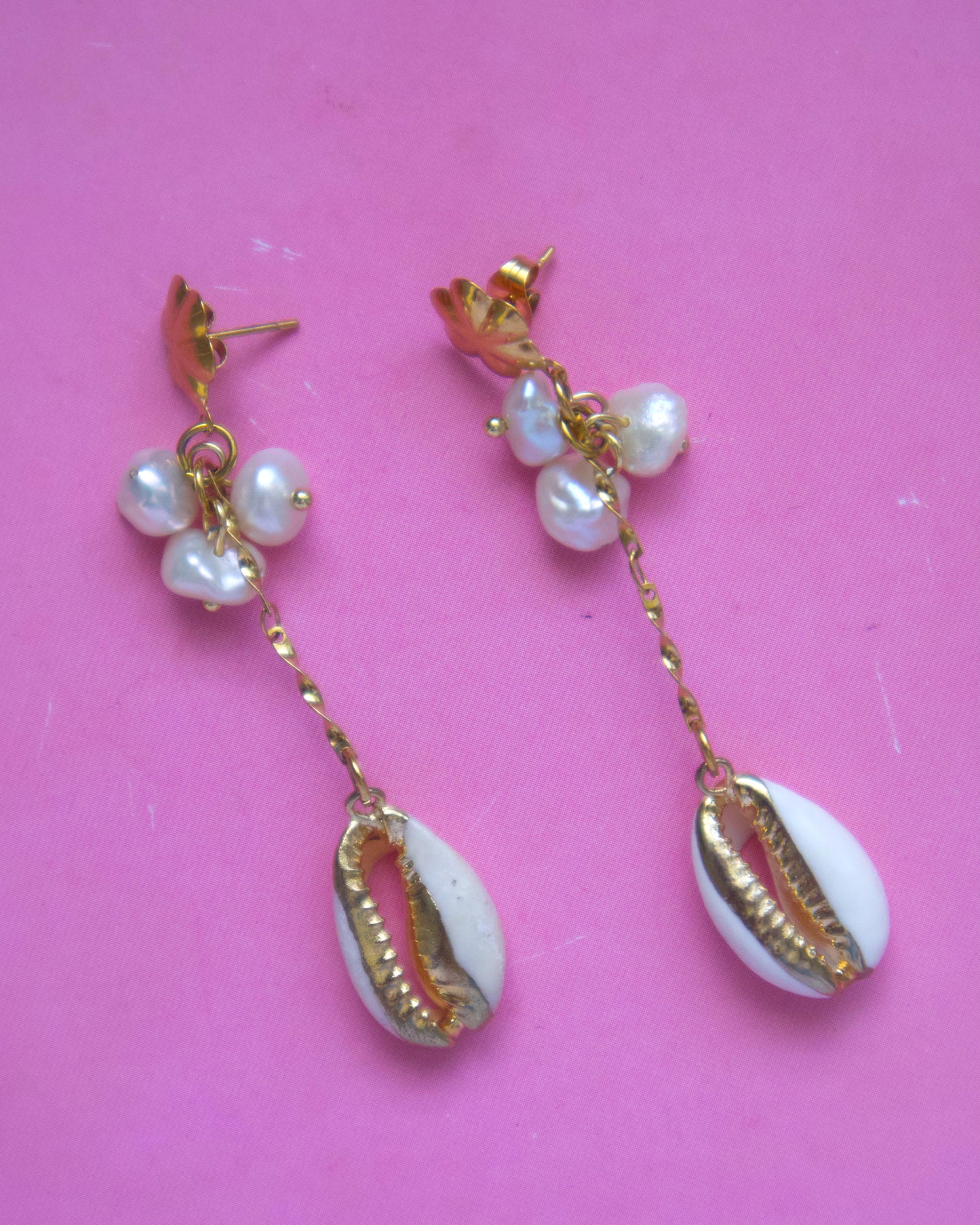 Gold Shell Earrings