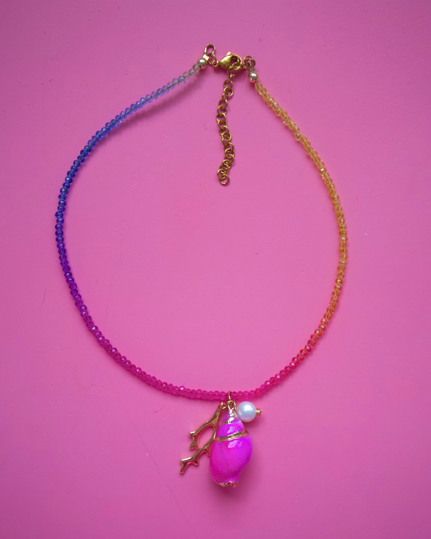 Coral color Necklace
