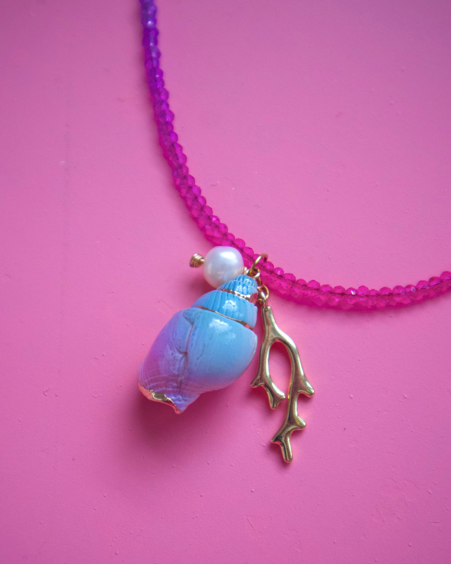 Coral color Necklace