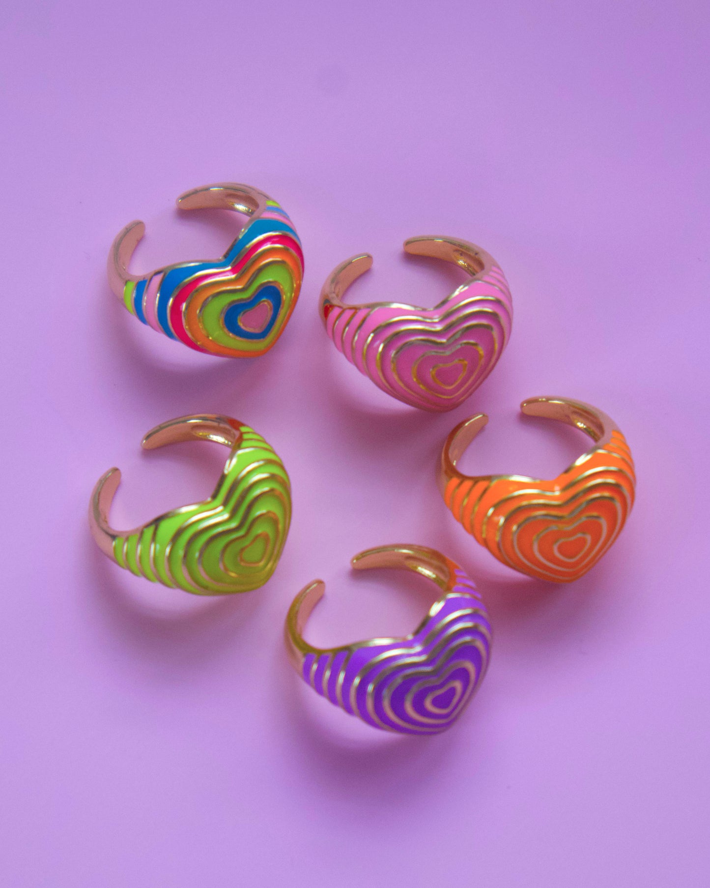 Colorfull Heart Ring