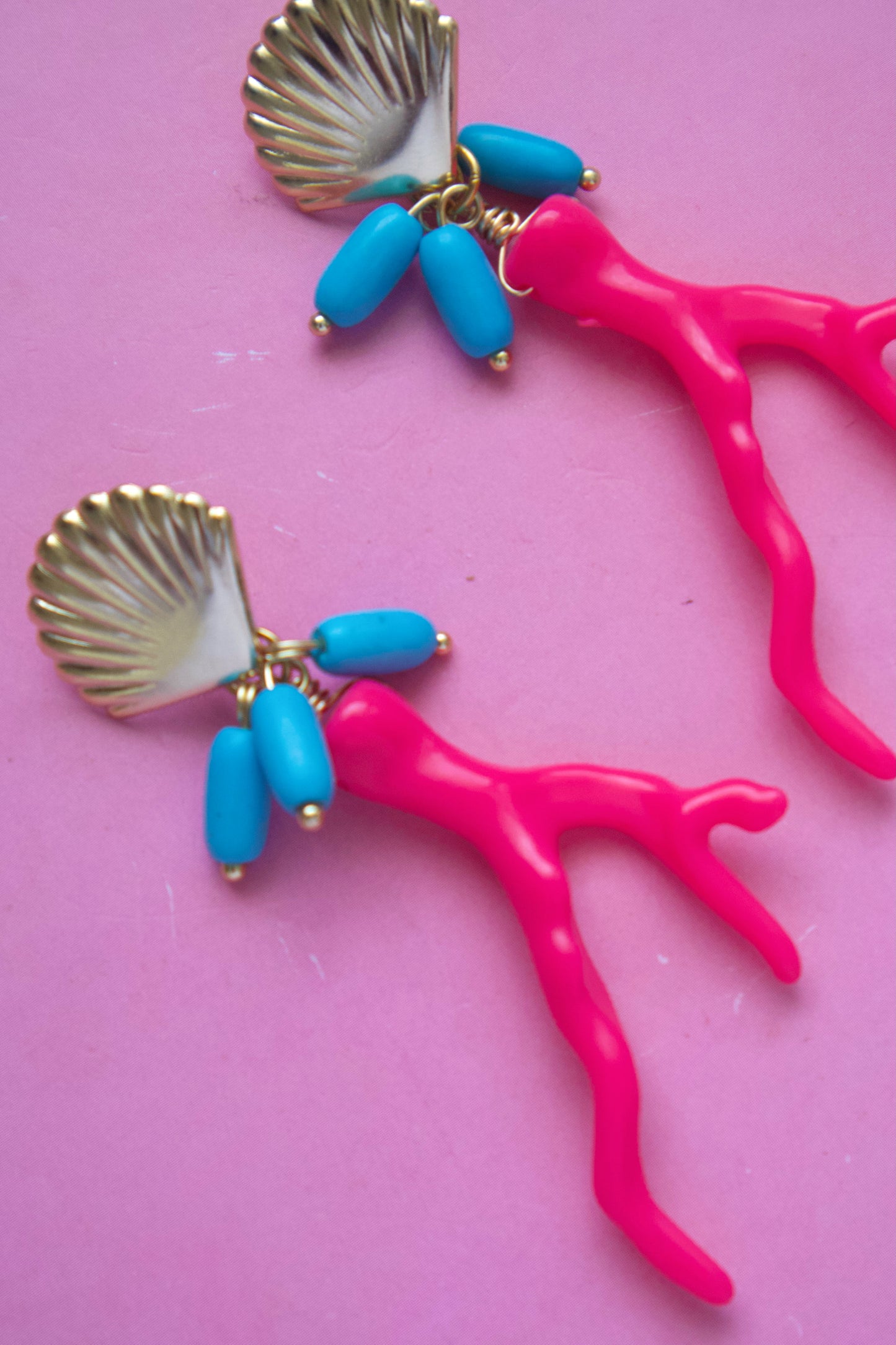 Pink coral Earrings