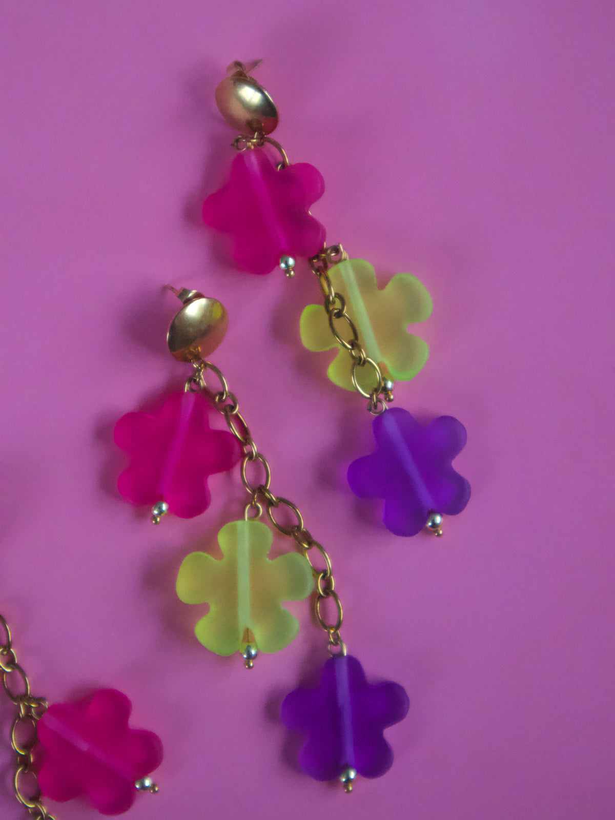 Color Flower Earrings