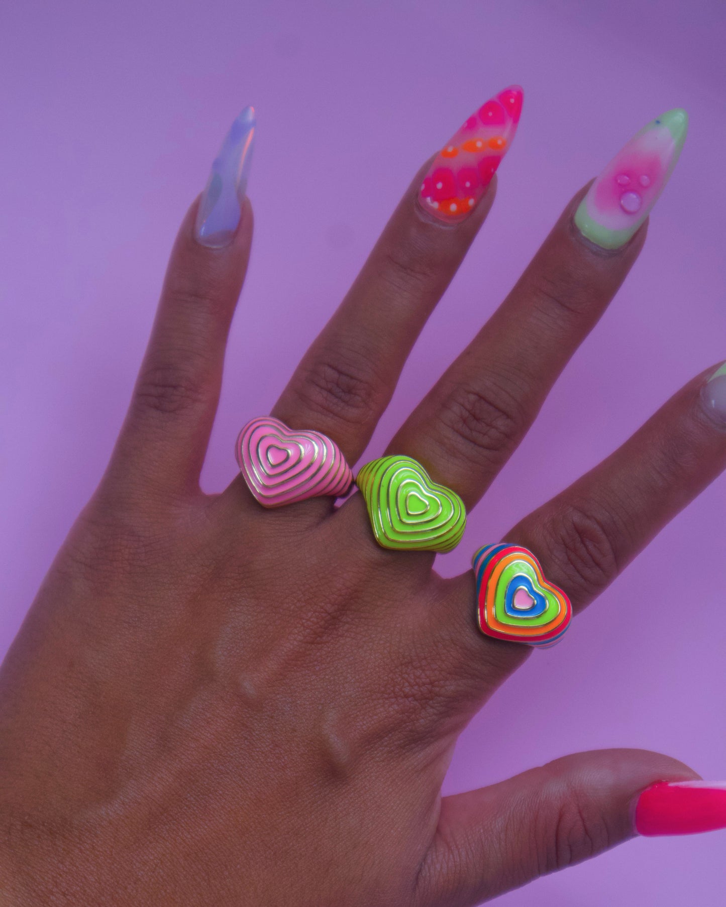 Colorfull Heart Ring