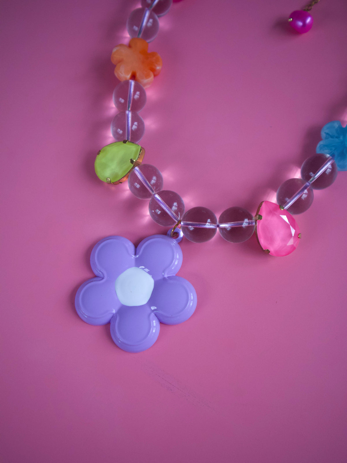 Clear Flower Necklace