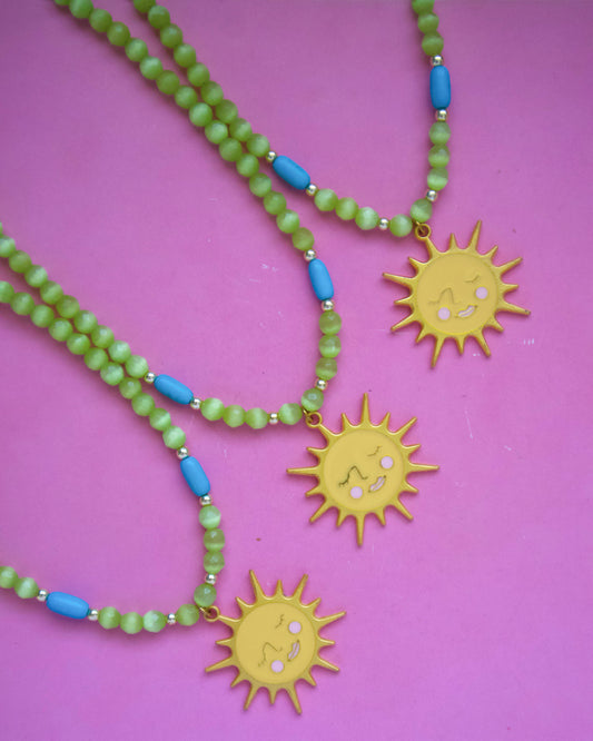Green Sun Necklace