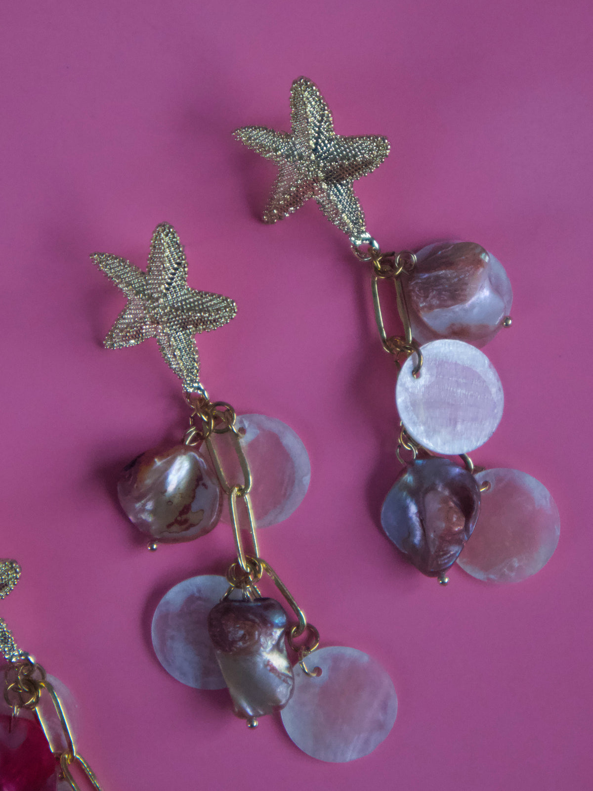 Star coral earrings