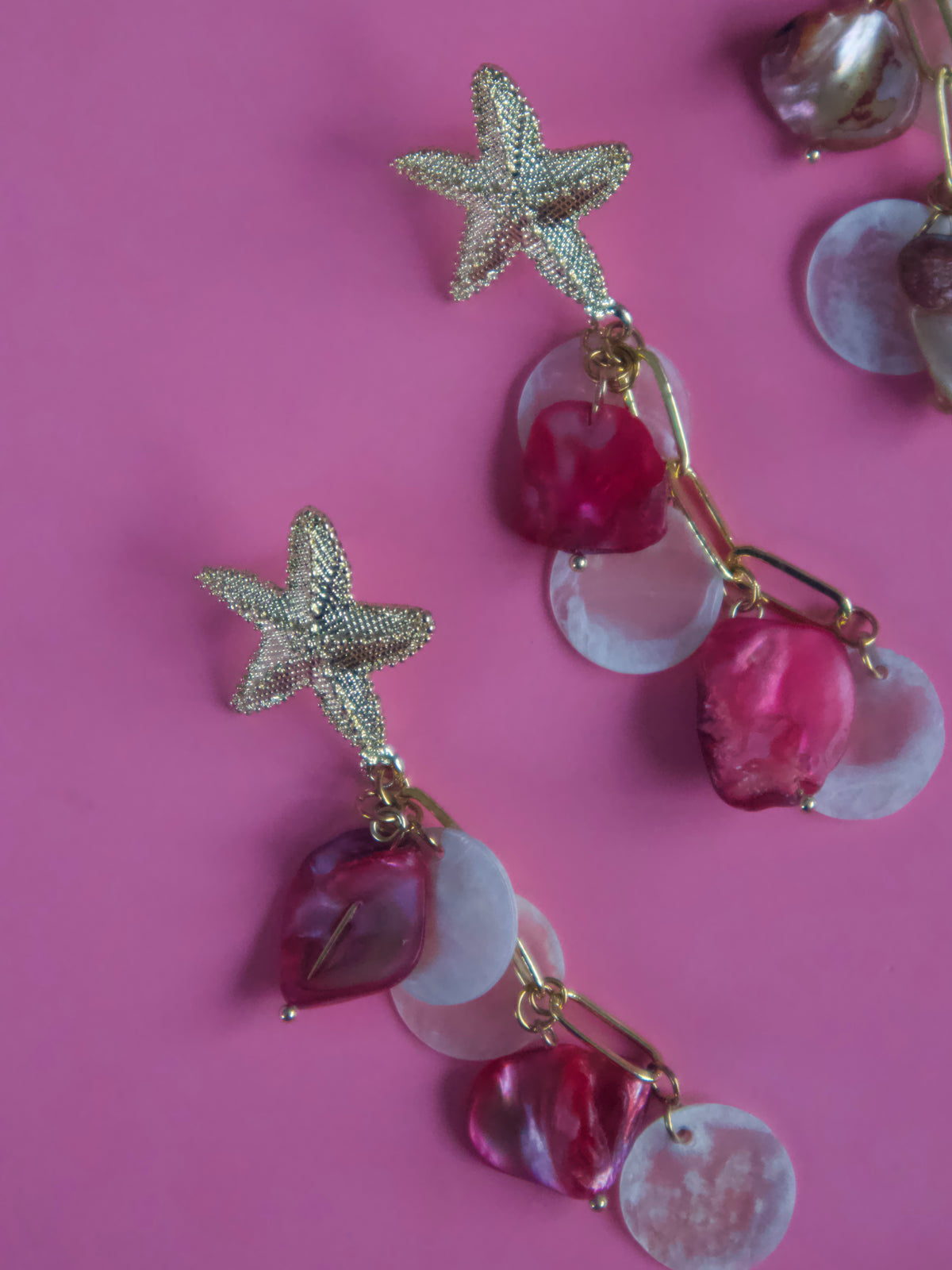 Star coral earrings