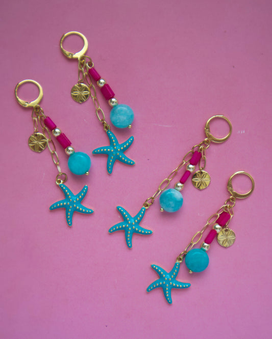Blue Star Earrings