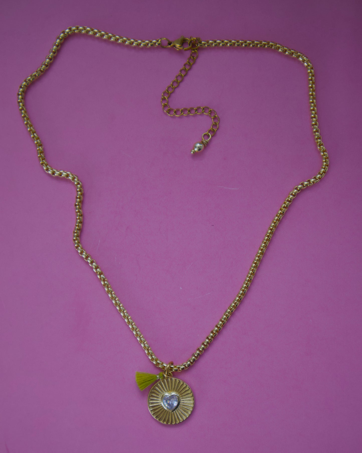 Cristal heart chain