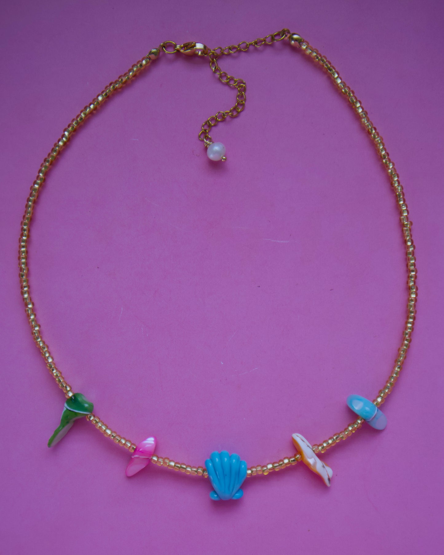 Blue Concha Necklace