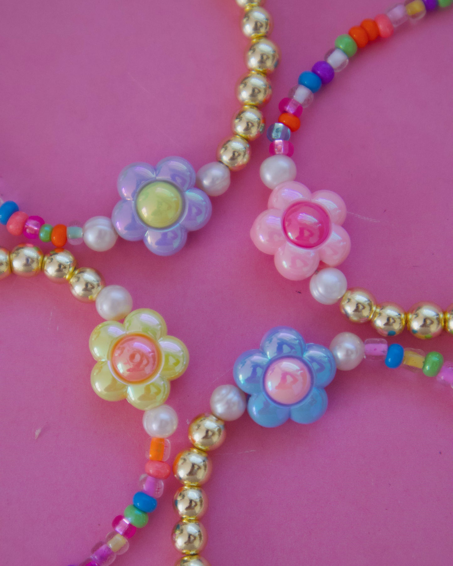 Color Flower Bracelets