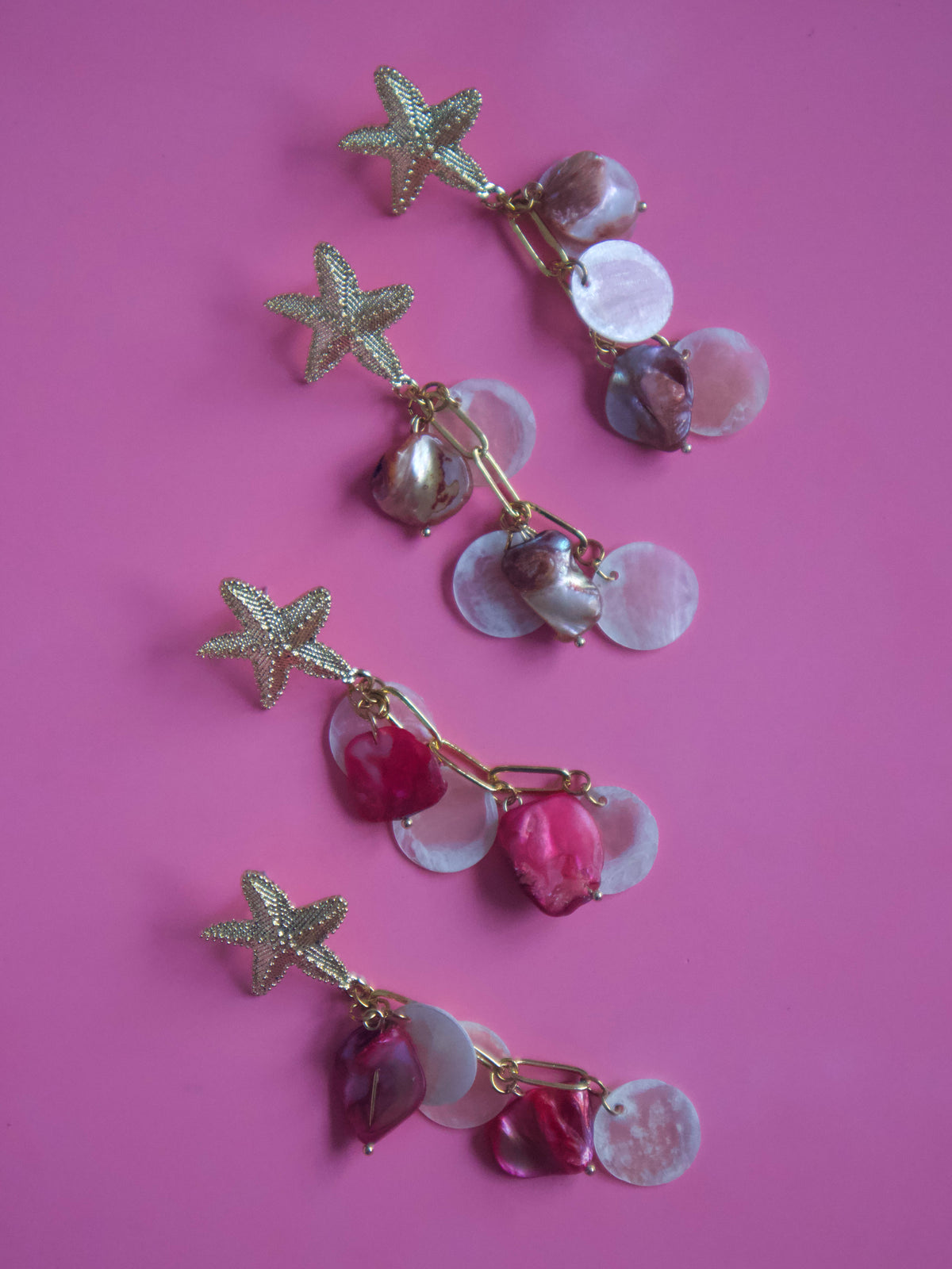 Star coral earrings