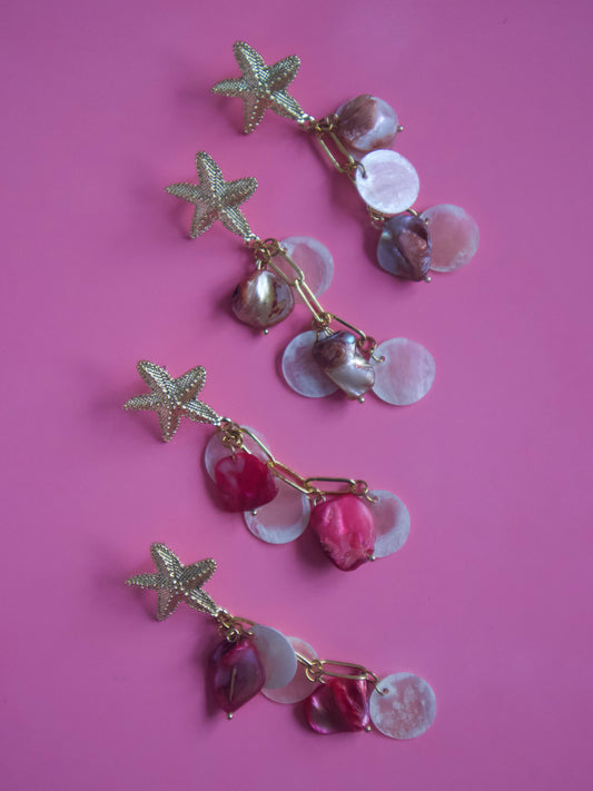Star coral earrings