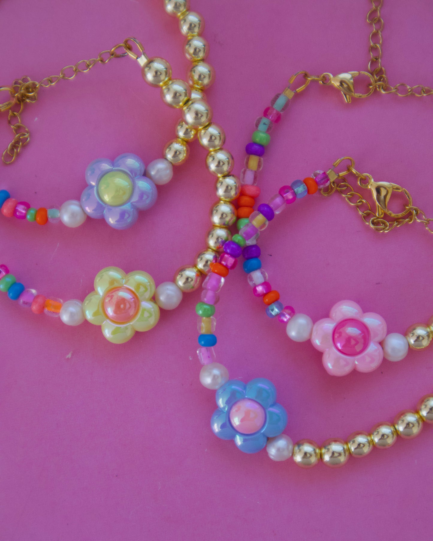 Color Flower Bracelets