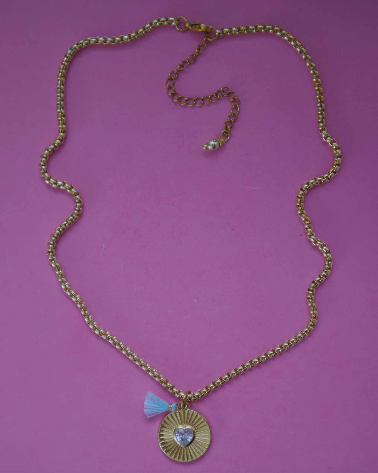 Cristal heart chain