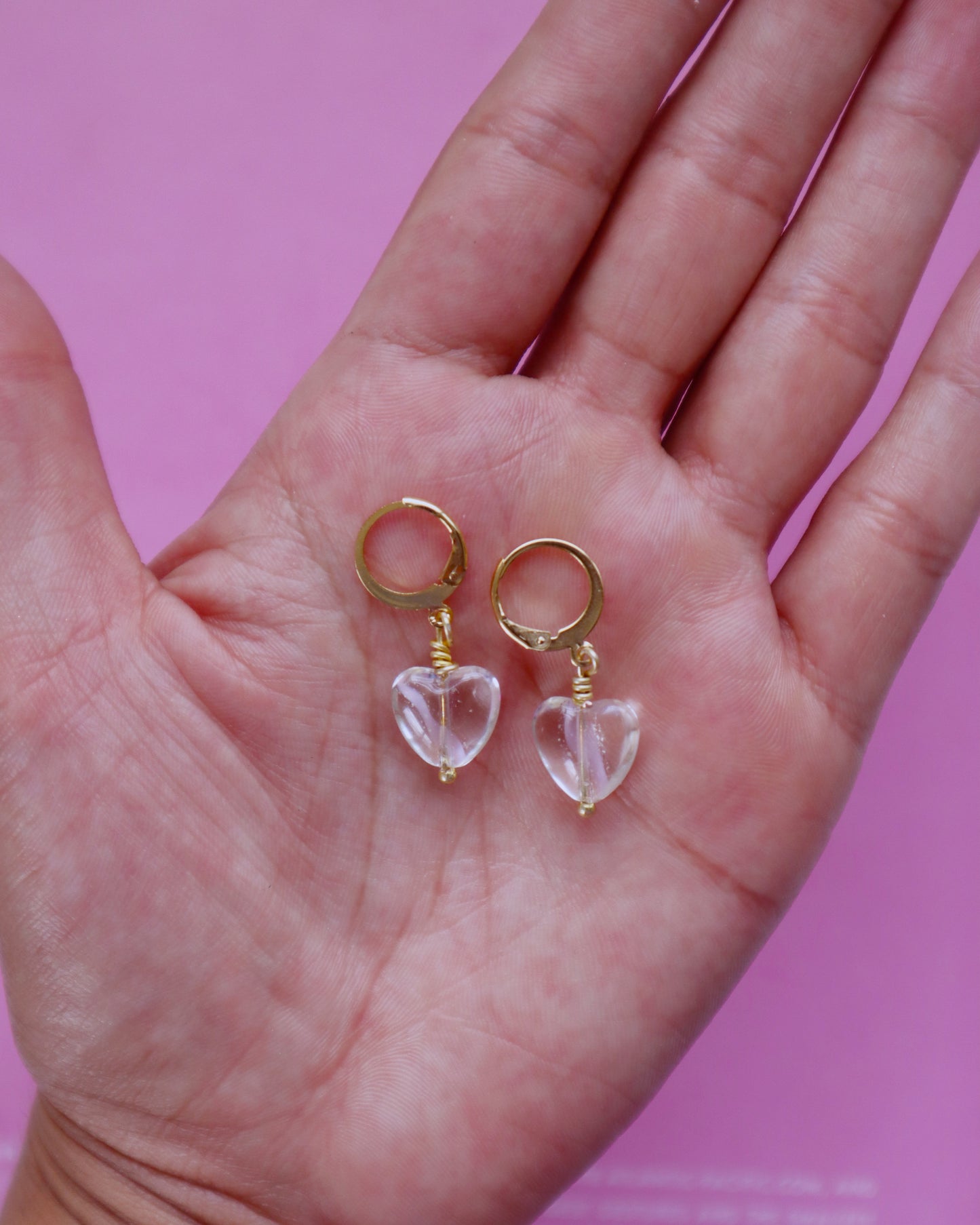 Cristal pink earrings