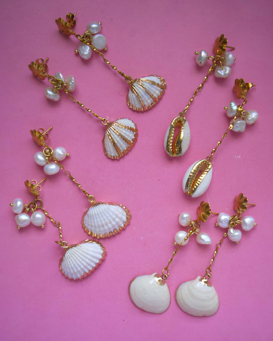Gold Shell Earrings