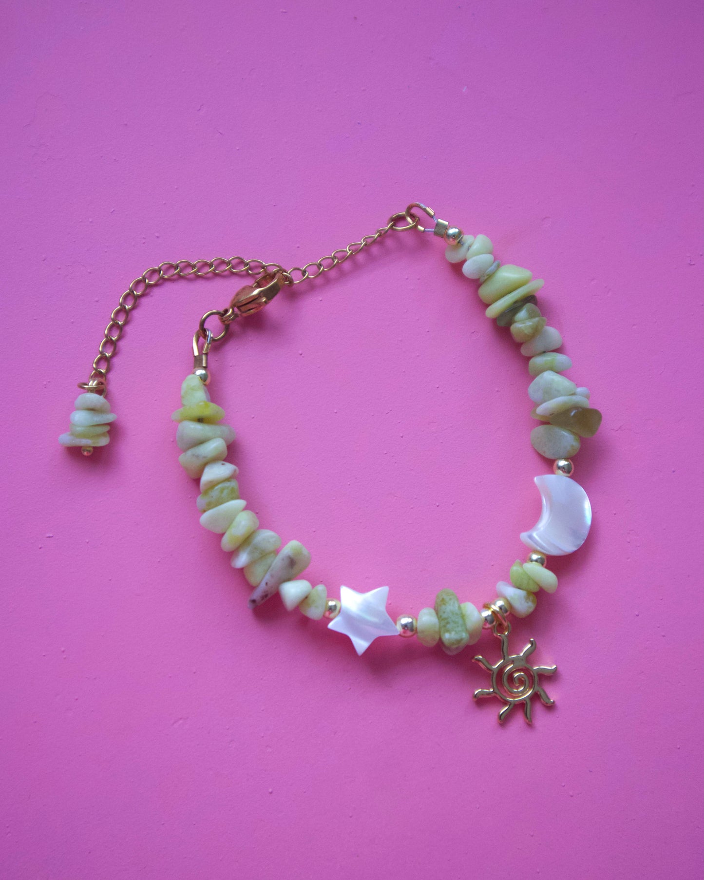 Puka moon bracelet