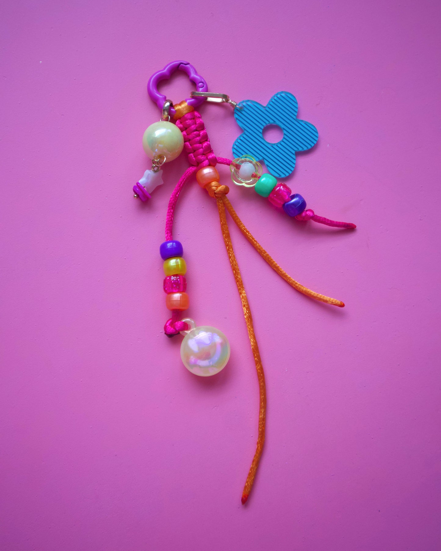 Blue Flower Bag Charm