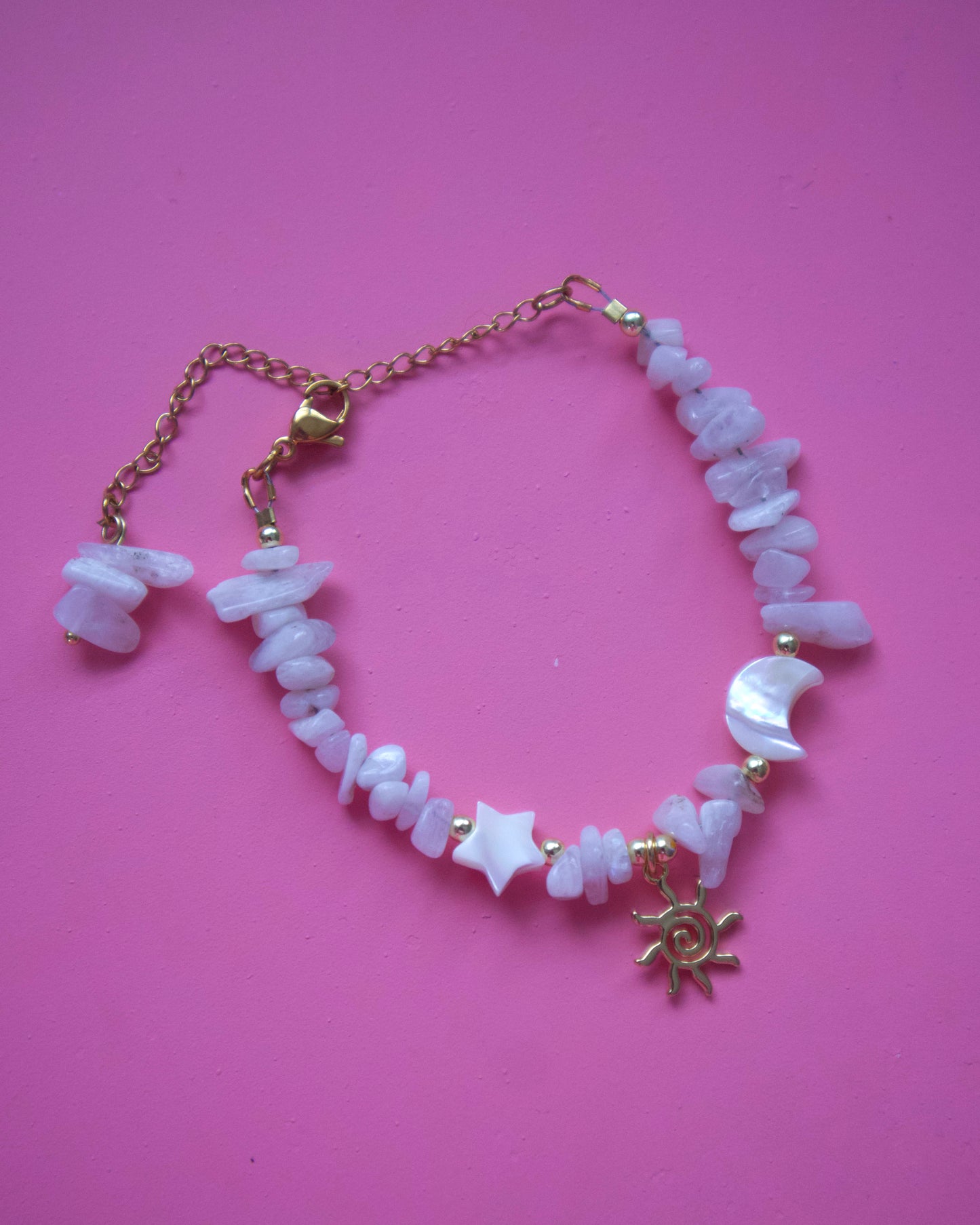 Puka moon bracelet