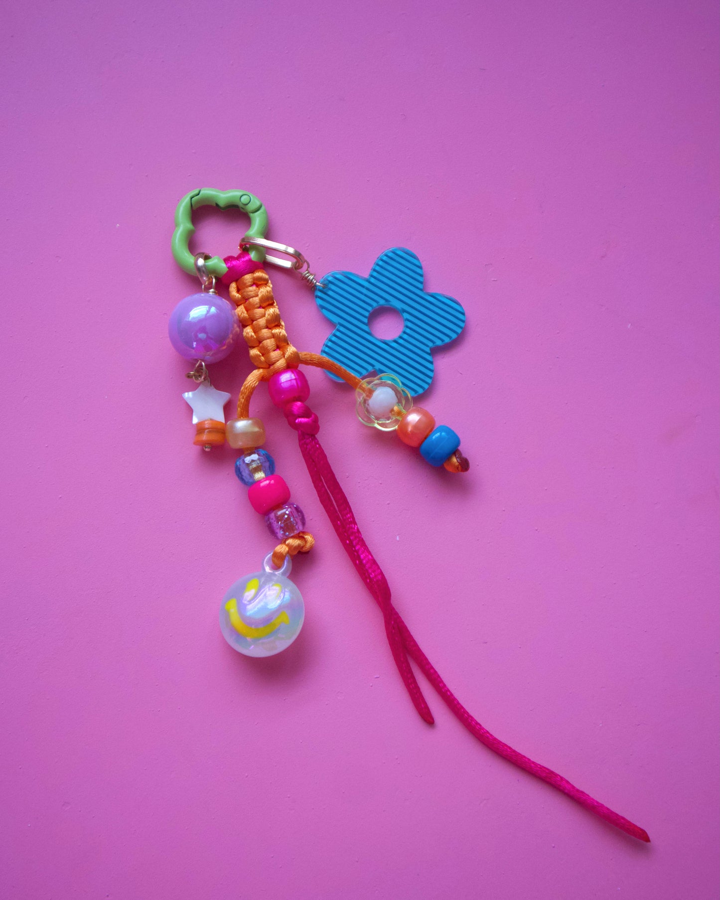 Blue Flower Bag Charm