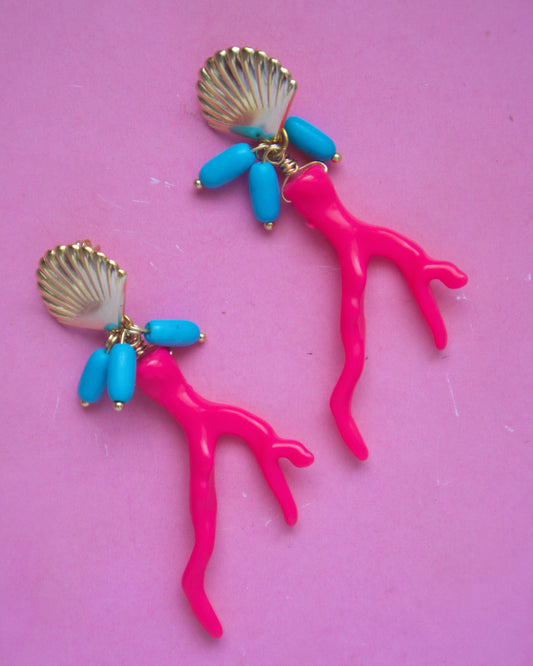 Pink coral Earrings