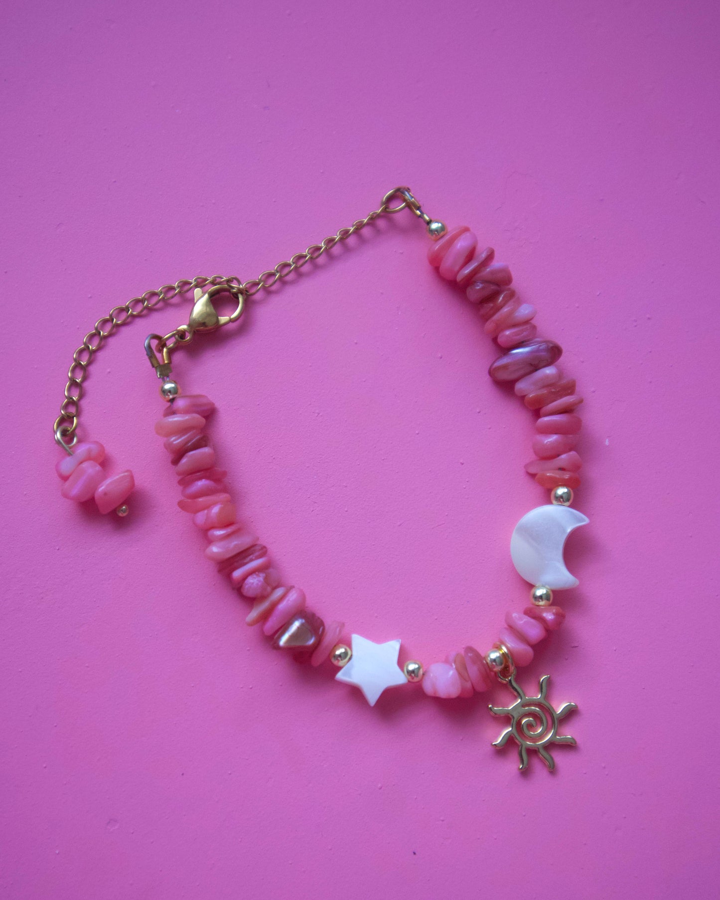 Puka moon bracelet