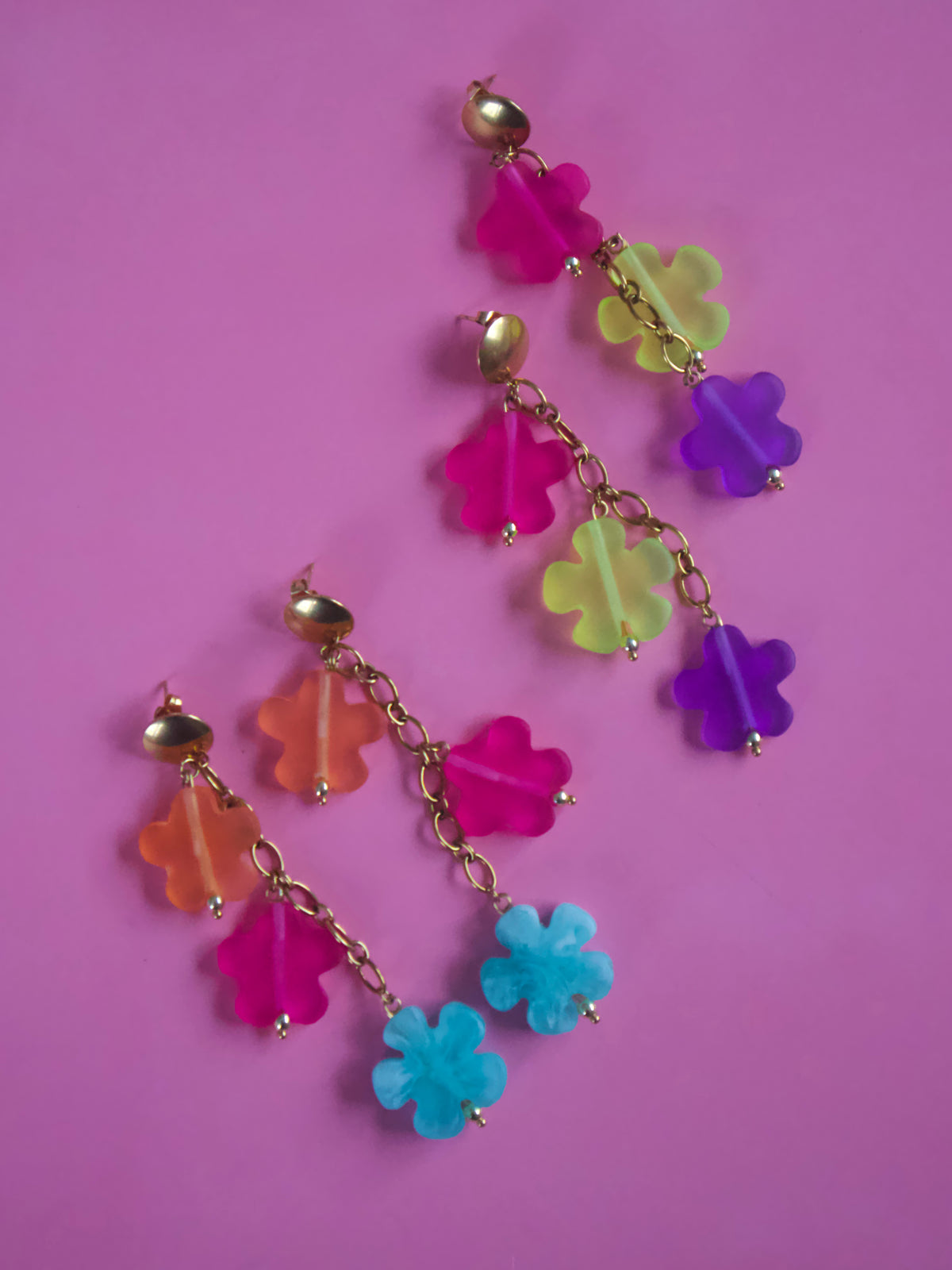 Color Flower Earrings