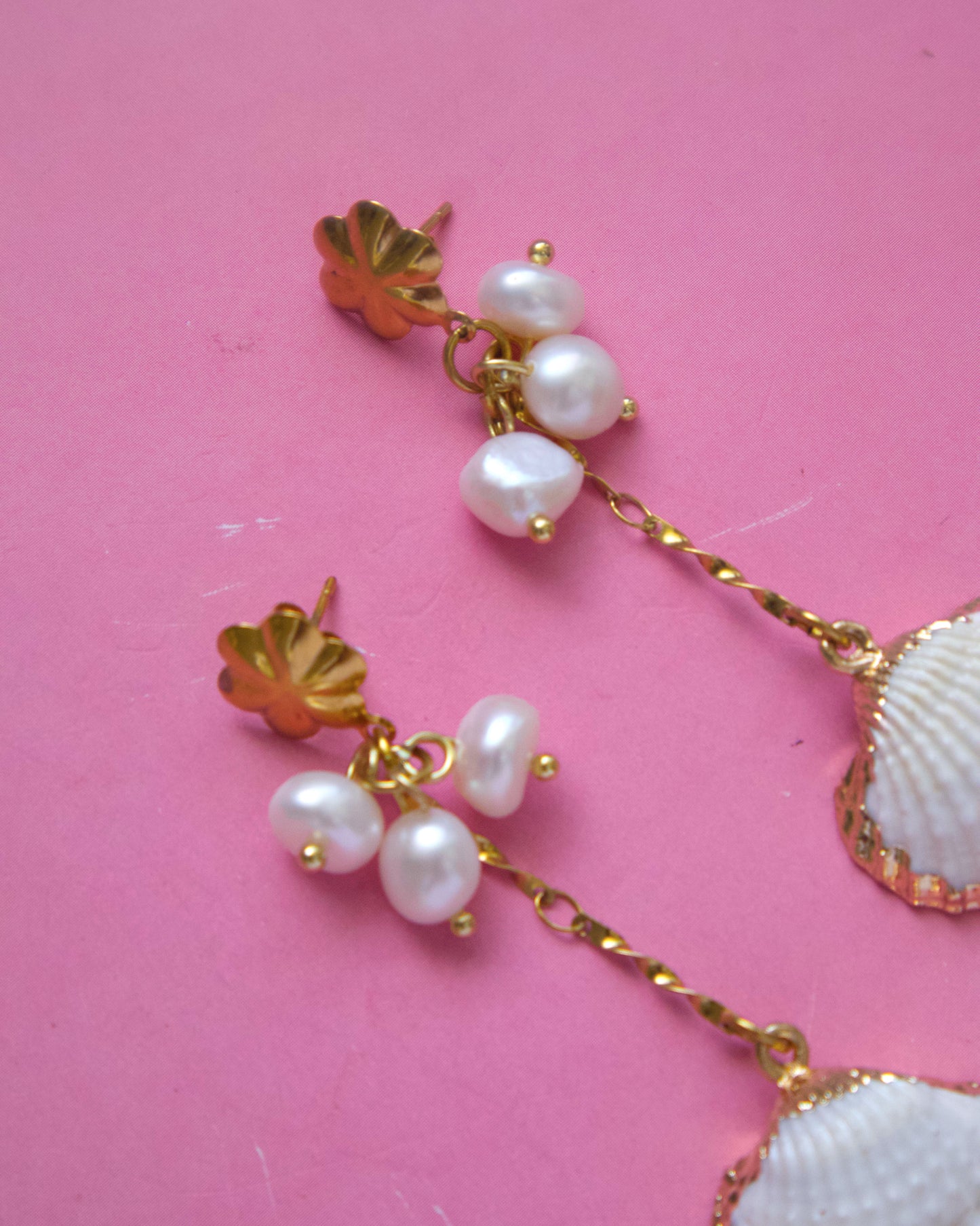 Gold Shell Earrings