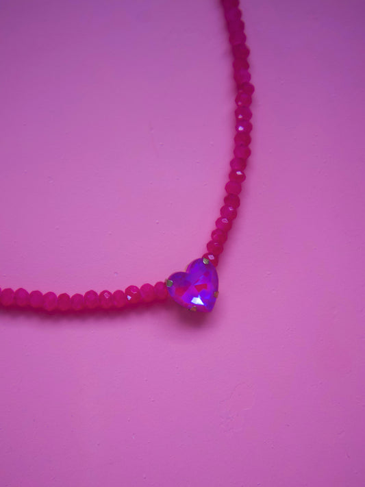 Pink Heart Necklace