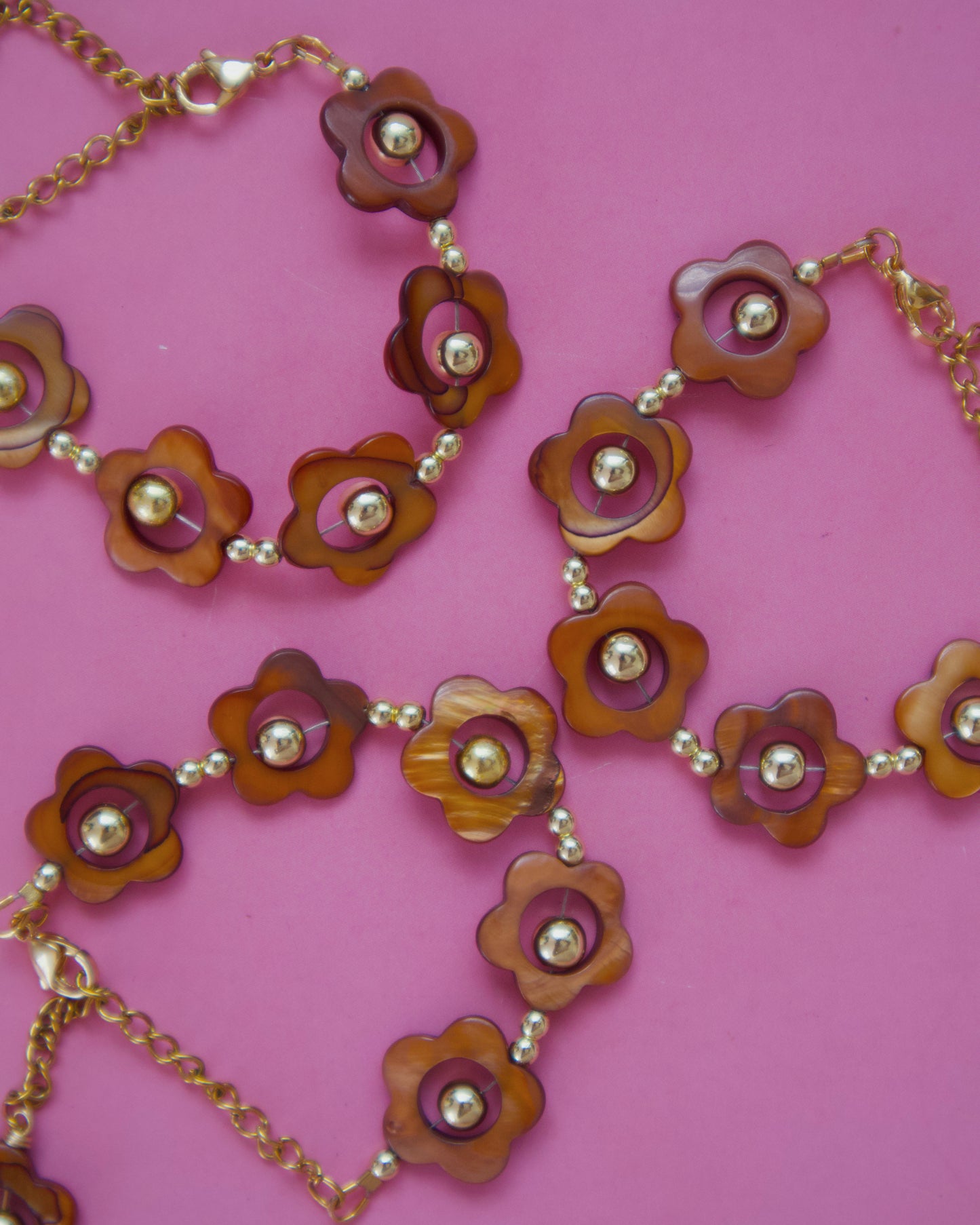 Brown Flower Bracelets