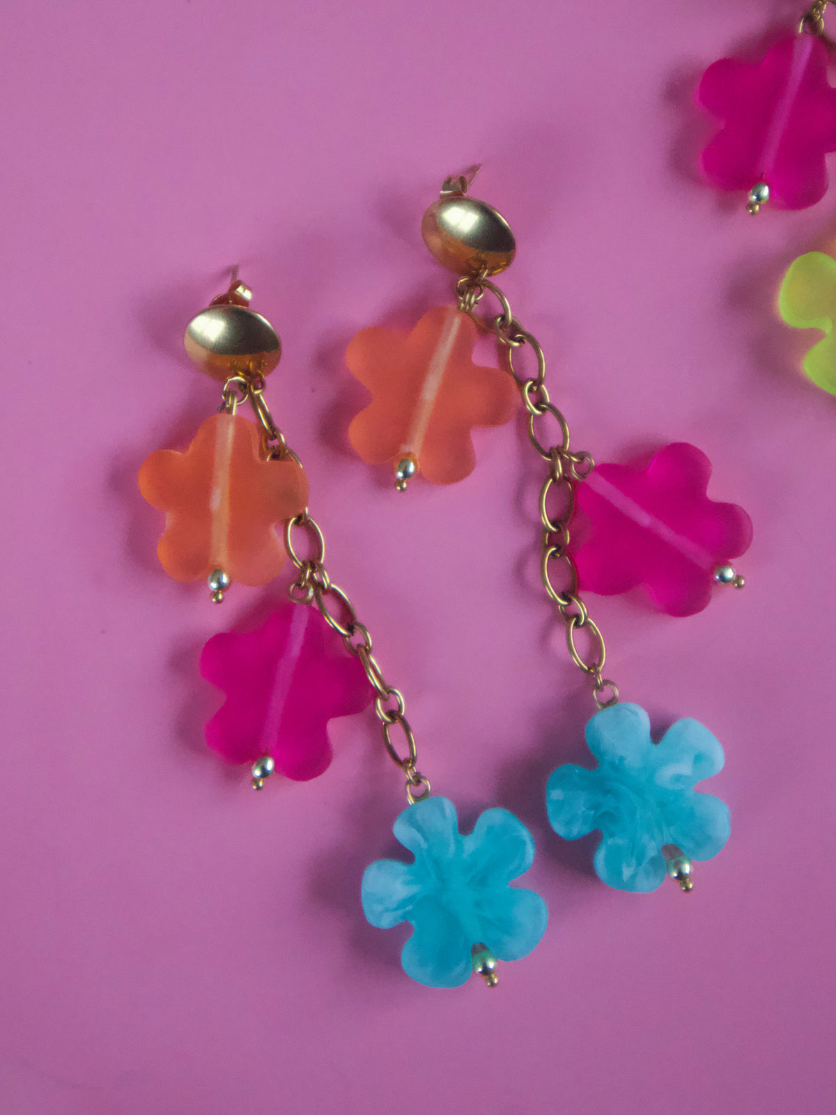 Color Flower Earrings