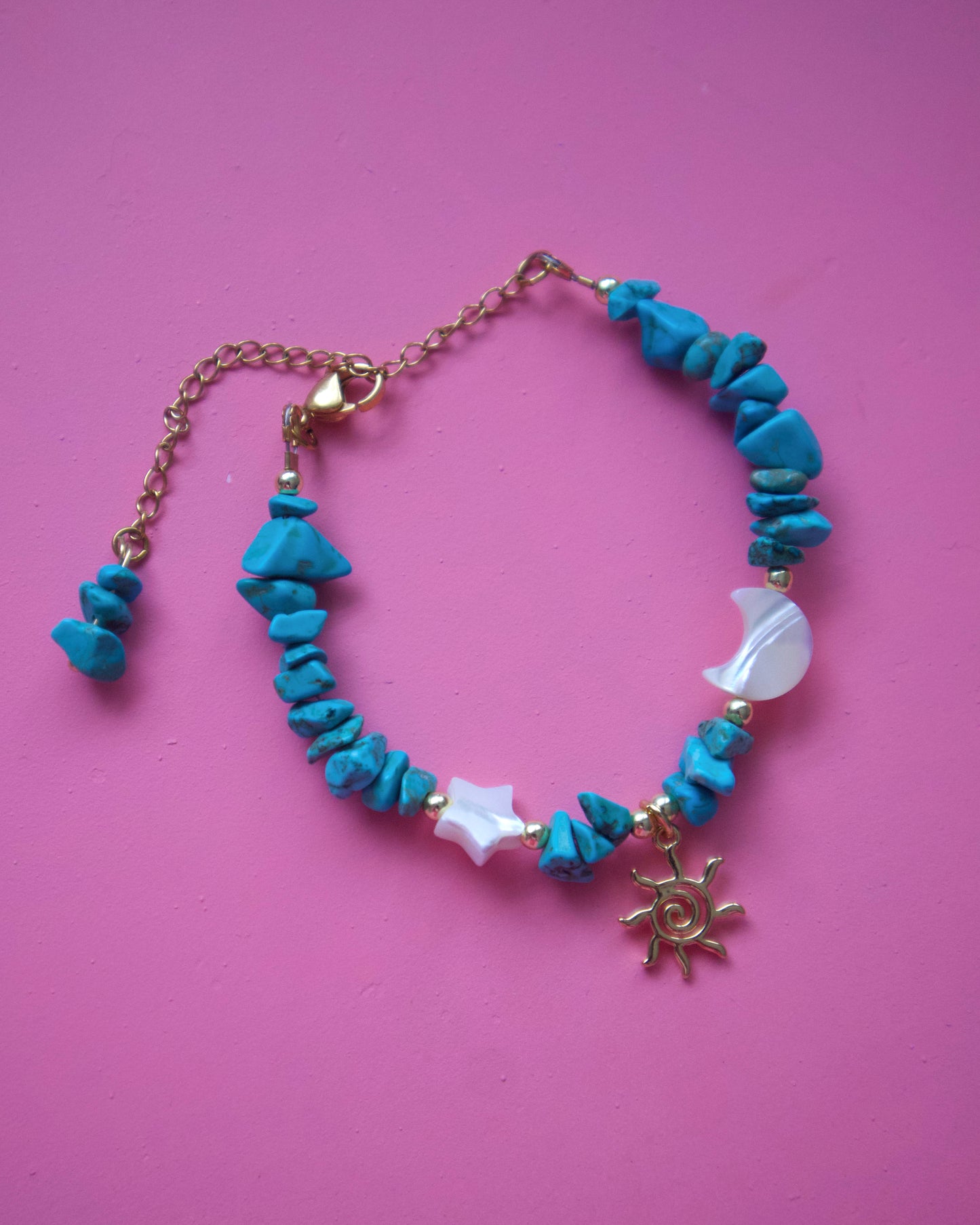 Puka moon bracelet